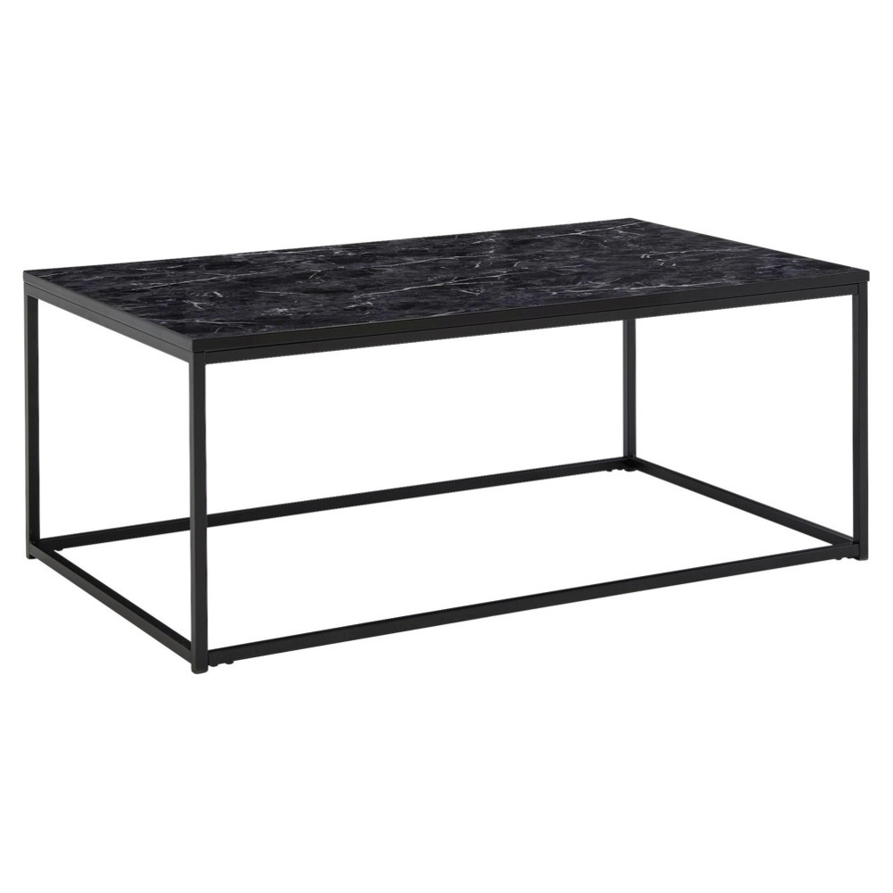 Dlouhý konferenční stolek se vzhledem mramoru v příjemné černé barvě. Toto zboží je k dispozici POUZE ONLINE