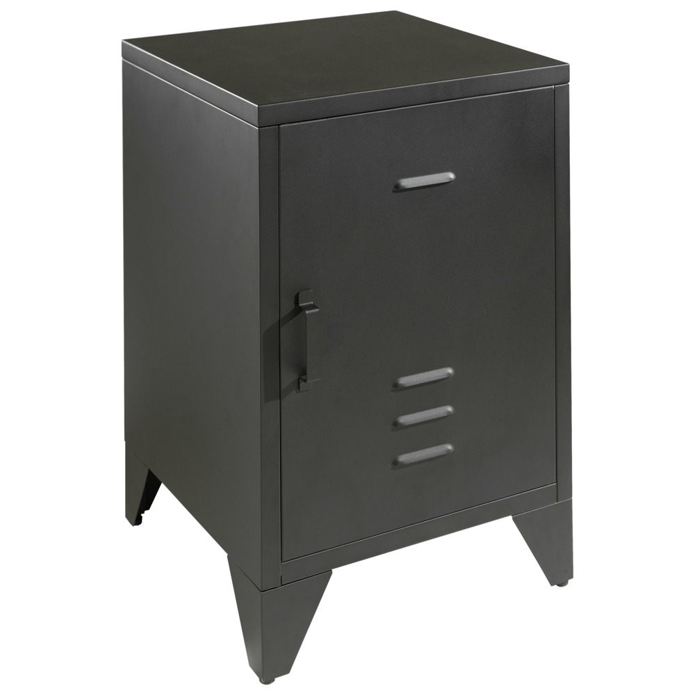 Toto zboží je k dispozici POUZE ONLINE. Noční stolek BRONXX upoutá pozornost každého: elegantní design v matné černé barvě má jasné hrany