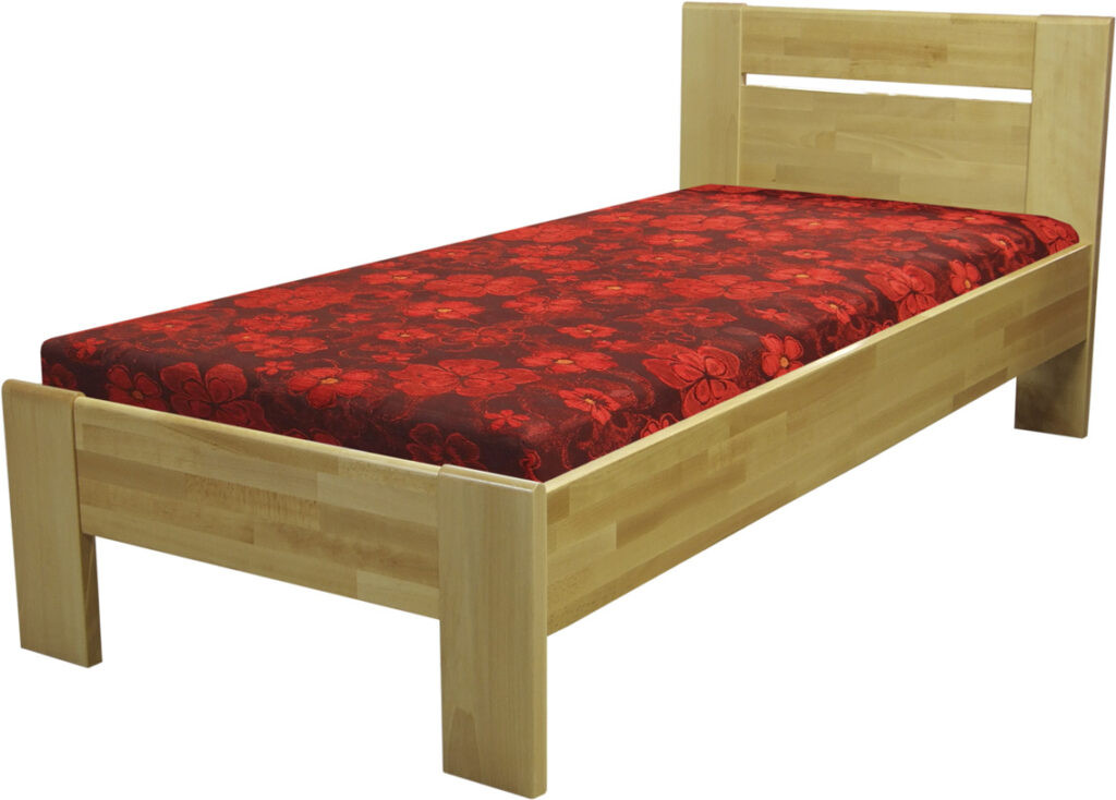 Elegantní postel pro jednoho z přírodního dřeva