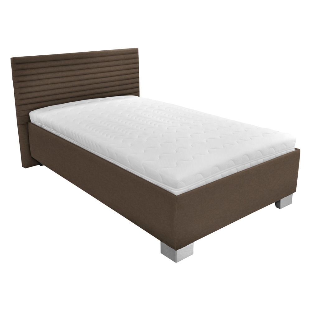 Čalouněná postel COMO hnědé barvy je stylovým prvkem interiérového designu