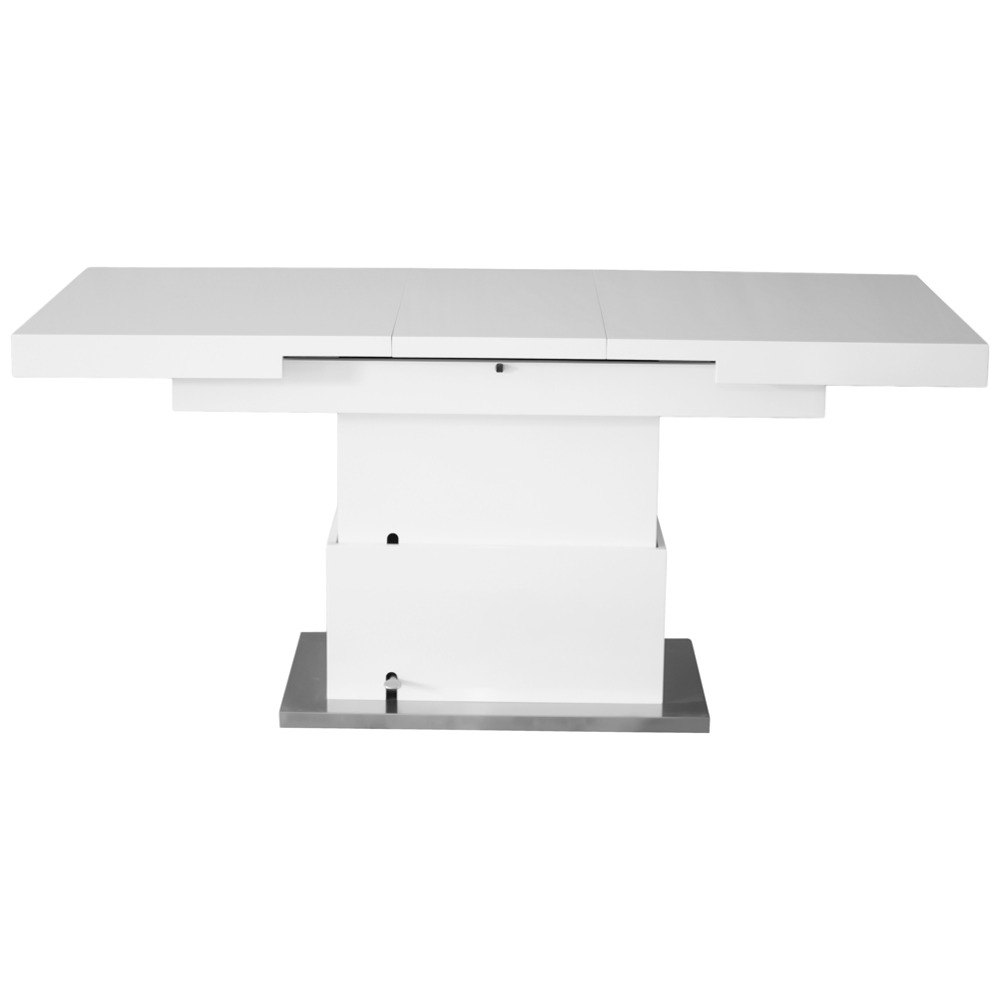 Konferenční stolek 2V1 je ideálním nábytkem do malých obytných prostor a skvěle se hodí i do vašeho obývacího pokoje. Je také perfektní pro seriálové a filmové nadšence - díky funkci nastavení výšky. Velký stůl cca 133-170 x 51-77 x 80 cm (Š x V x H) v dekoru dřeva lze